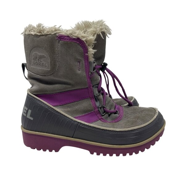 Sorel Girls Waterproof Insulated Faux Fur Lining Durable Winter Boots Size 4 - Picture 1 of 16